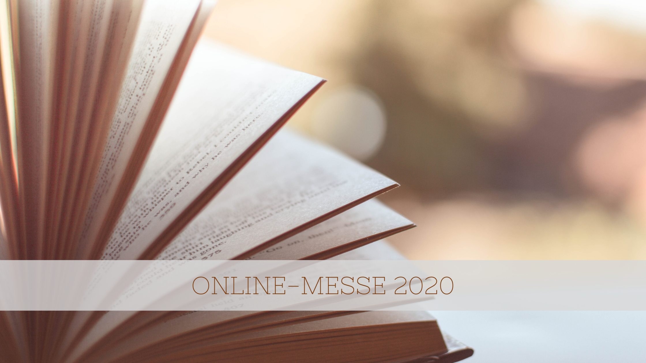 Titelbild "Online-Messen 2020" mit aufgeschlagenem Buch